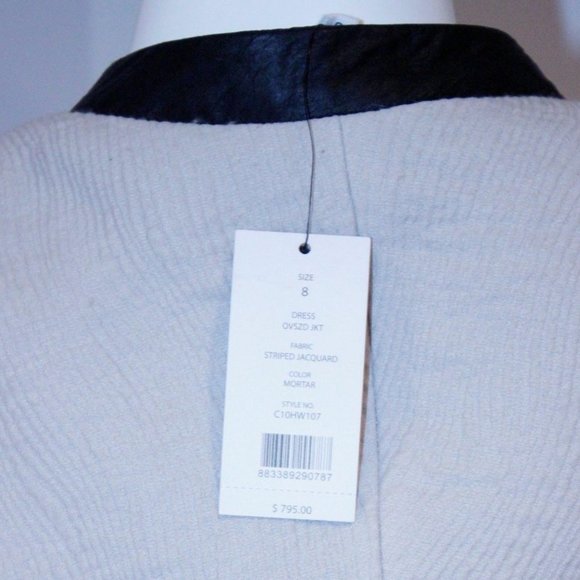 HELMUT  LANG Jacket JACQUARD Zip LEATHER Moto - Picture 6 of 8